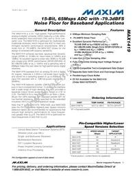 MAX1419ETN+TD Datasheet Cover