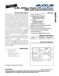 MAX1448EHJ+T Datasheet Cover