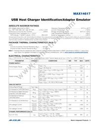 MAX14617ETA+T Datasheet Page 2