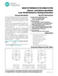 MAX14759ETA+ Datasheet Cover