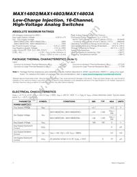 MAX14803CXB+T Datasheet Page 2