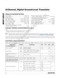 MAX14842ATE+T Datasheet Page 2