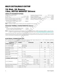 MAX15070BEUT+T Datasheet Page 2