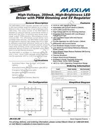 MAX16803ATE/V+T Datasheet Cover