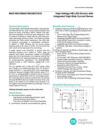 MAX16833BAUE/V+TCL Datasheet Cover