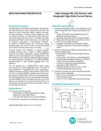 MAX16833BAUE/V+TQA Datasheet Cover