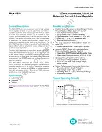 MAX16910EATA8/V+ Datasheet Cover