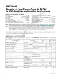 MAX16945TGUT+ Datasheet Page 2