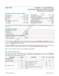 MAX17505SATP+T Datasheet Page 2