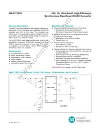 MAX17542GATB+T Datasheet Cover