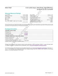 MAX17687ATP+ Datasheet Page 2