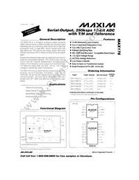 MAX176AEWE+T Datasheet Cover