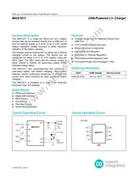 MAX1811ESA Datasheet Cover