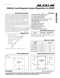 MAX1819EBL20+T Datasheet Cover