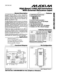 MAX184BC/D Datasheet Cover