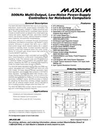 MAX1904ETJ+TG38 Datasheet Cover