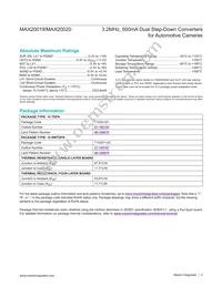 MAX20019ATBB/V+T Datasheet Page 2