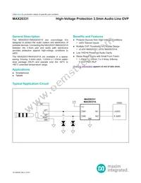 MAX20331EWL+T Datasheet Cover