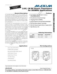 MAX2602ESA-T Datasheet Cover