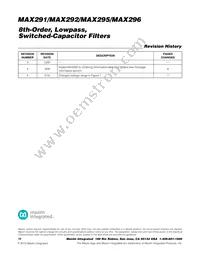 MAX292EWE/GG8 Datasheet Page 10