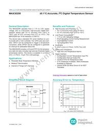 MAX30208CLB+T Datasheet Cover