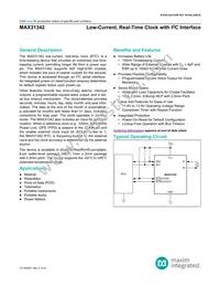 MAX31342EWA+ Datasheet Cover