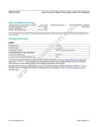 MAX31342EWA+ Datasheet Page 2