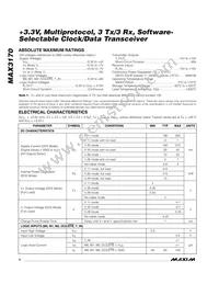 MAX3170CAI+TG52 Datasheet Page 2