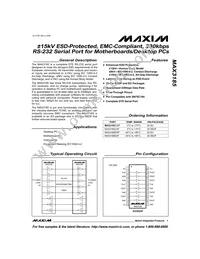 MAX3185EWP+ Datasheet Cover