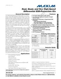 MAX3205EETE+T Datasheet Cover