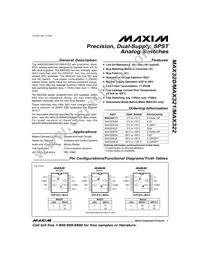 MAX321CUA+TG035 Datasheet Cover