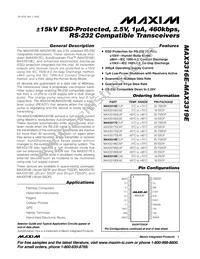 MAX3317EEAP+TG52 Datasheet Cover