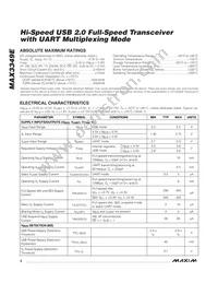 MAX3349EEBE+T Datasheet Page 2