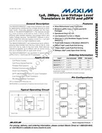 MAX3370ELT+ Datasheet Cover