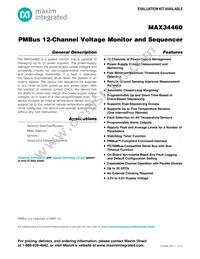 MAX34460ETM+T Datasheet Cover