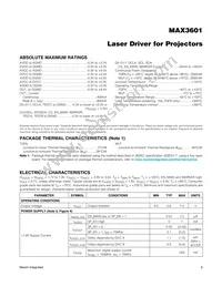 MAX3601GTL+T Datasheet Page 6