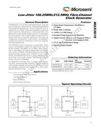 MAX3610AU/D Datasheet Cover