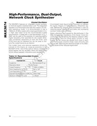 MAX3674ECM2T Datasheet Page 18