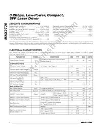 MAX3736ETE+T Datasheet Page 2