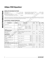 MAX3784AUTE+T Datasheet Page 2