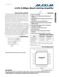 MAX3822UCM+T Datasheet Cover