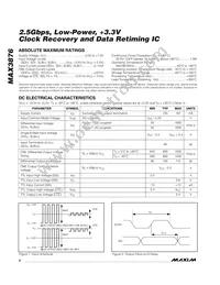 MAX3876EHJ+T Datasheet Page 2