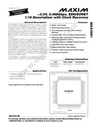 MAX3881ECB+TD Datasheet Cover