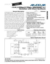 MAX3892ETH+T Datasheet Cover