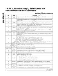 MAX3892ETH+T Datasheet Page 6