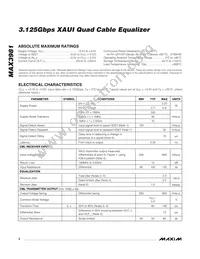 MAX3981UTH+T Datasheet Page 2