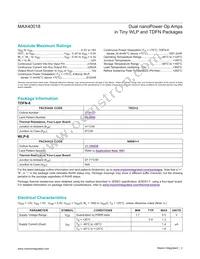 MAX40018ANA+ Datasheet Page 2