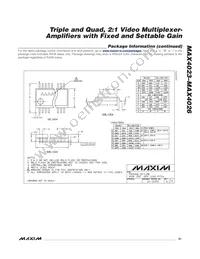 MAX4023EEE+T Datasheet Page 21