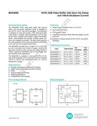 MAX4090EXT+ Datasheet Cover