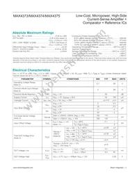 MAX4375TEUB-T Datasheet Page 2